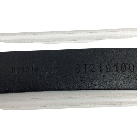 Fossil Black Soft Leather Belt With Distressed Silver Buckle Mens 32 - Picture 5 of 8